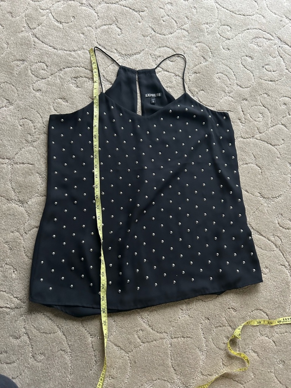 EXPRESS Black Silver Stud Racerback Cami Tank Top - Picture 7 of 7